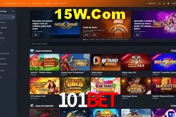 Interface moderna da plataforma 101bet